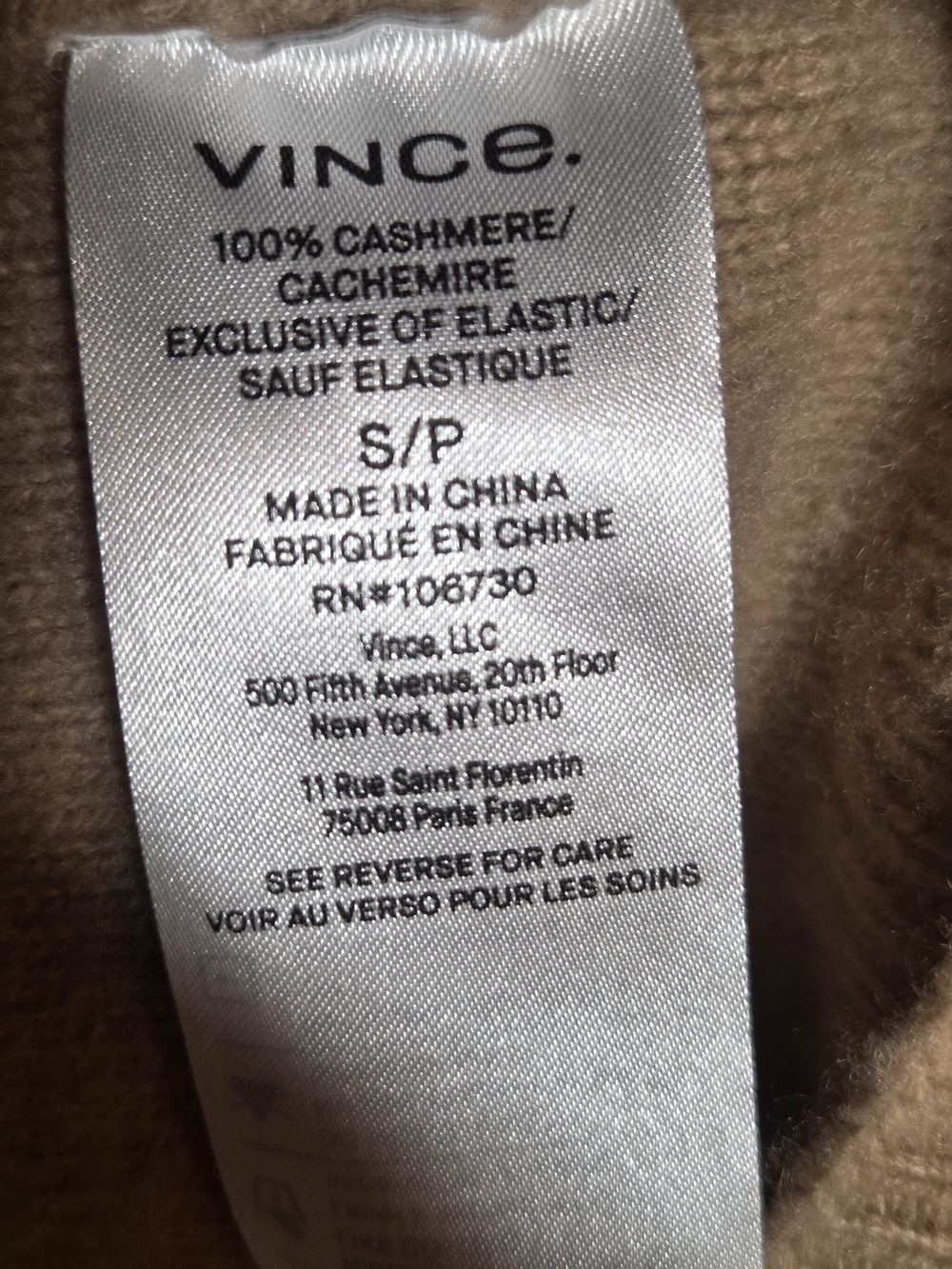 Vince Funnel Neck 100% Cashmere Sweater - Picture 5 of 8